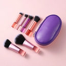 Kit com 10 Mini Pincéis de Maquiagem Premium + Estojo para Viagem