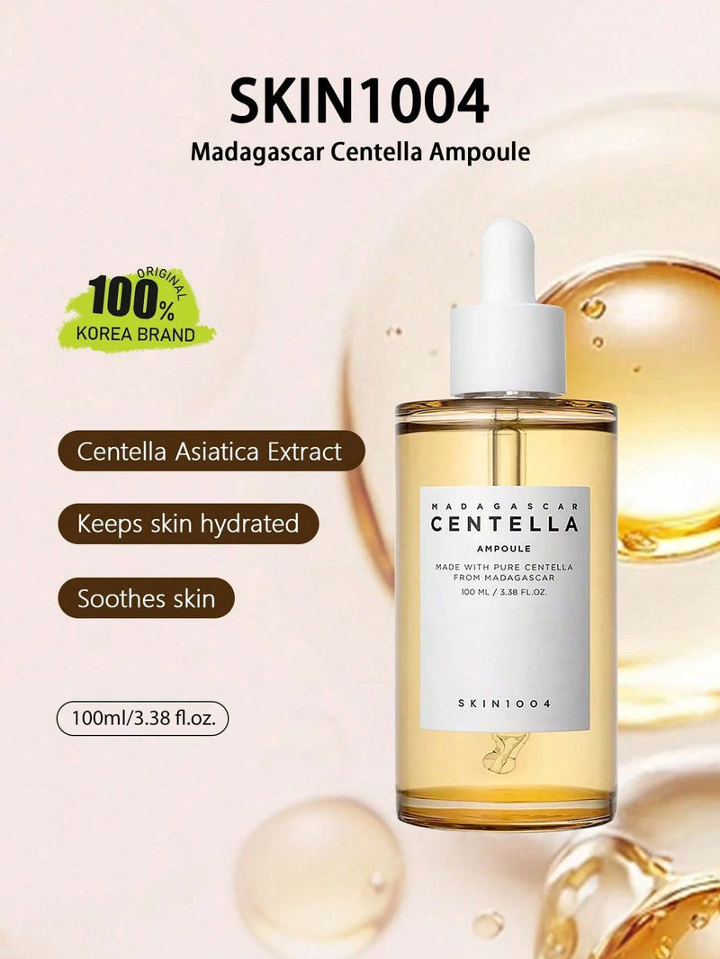 SKIN1004 Ampola de Centella de Madagascar 100ml/3,38 Fl.Oz, Essência de Absorção Rápida, Leve, Controle de Oleosidade, Não Oleosa, Hidratação Refrescante, Acalma a Pele Sensível, Para Cuidados Diários, K-Beauty, Maquiagem Coreana, OliveYoung, PRESENTE