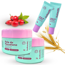 Super Kit Renovadores Faciais Kokeshi Hidratação Renovação 2 Cremes e Olhos de Gueixa