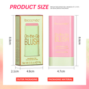 Stick de blush multi-funções-Cor natural de longa duração para maquiagem feminina